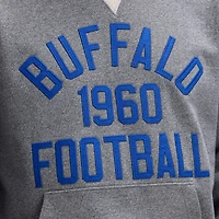 Sweat-shirt à poche en polaire emblématique Buffalo Bills gris chiné de Fanatics Athletic