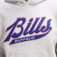 Fanatics Heather Gray Buffalo Bills IconicFleece Tipped Hoodie