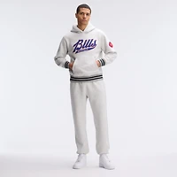 Fanatics Heather Gray Buffalo Bills IconicFleece Tipped Hoodie