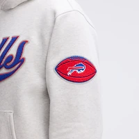 Fanatics Heather Gray Buffalo Bills IconicFleece Tipped Hoodie