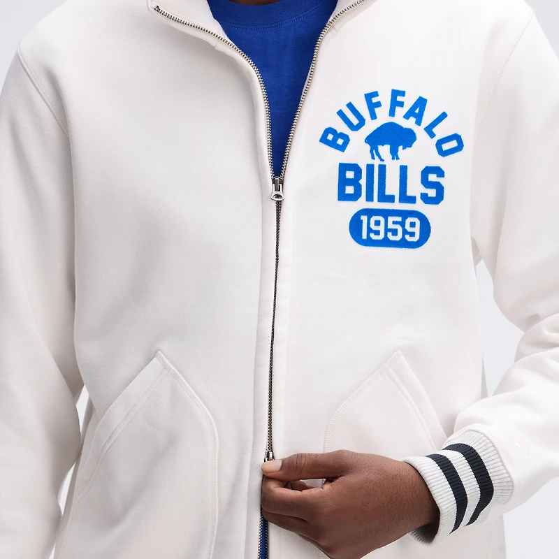 Fanatics Oatmeal Buffalo Bills IconicFleece Full-Zip Jacket