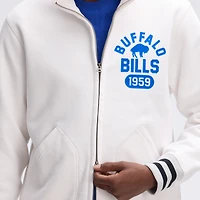 Fanatics Oatmeal Buffalo Bills IconicFleece Full-Zip Jacket