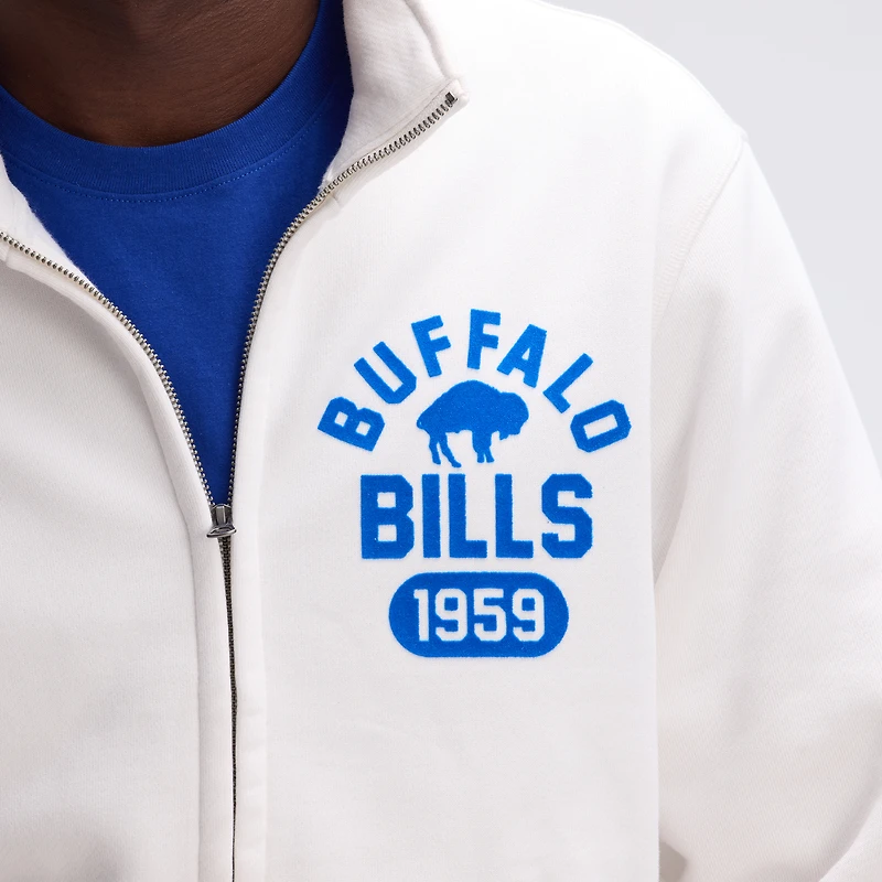 Fanatics Oatmeal Buffalo Bills IconicFleece Full-Zip Jacket