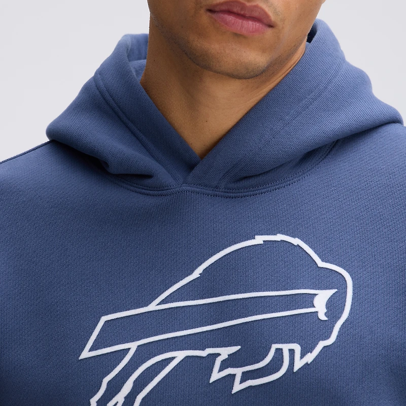 Fanatics Royal Buffalo Bills IconicFleece Flocked Hoodie