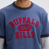 Sweat-shirt à manches courtes Fanatics Royal Buffalo Bills Iconic Fleece