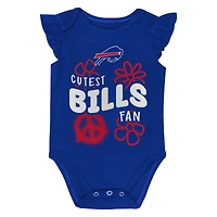 Girl's Outerstuff  Royal/Red Buffalo Bills Sunshine Two-Piece Bodysuit Set