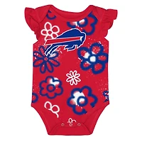Girl's Outerstuff  Royal/Red Buffalo Bills Sunshine Two-Piece Bodysuit Set