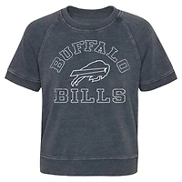 Girls Juniors Heather Charcoal Buffalo Bills Cheer Squad Raglan T-Shirt