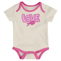 Girls Newborn & Infant White Buffalo Bills All The Love 2 Piece Bodysuit and Pants Set