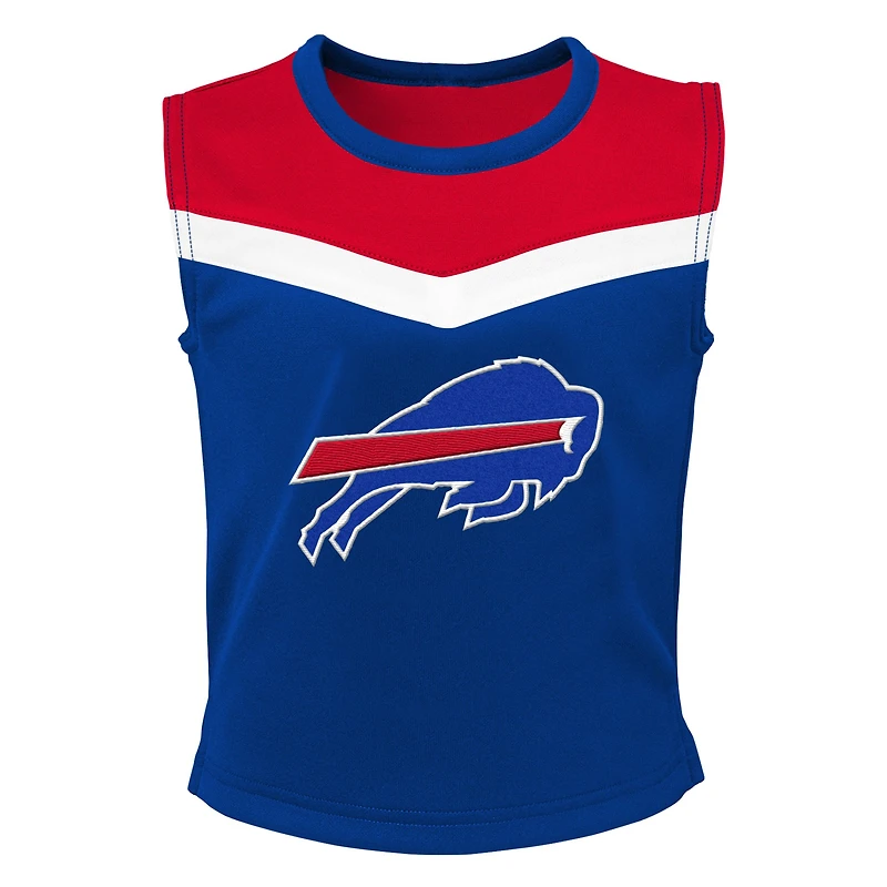 Girls Preschool Royal Buffalo Bills Spirit Cheerleader Two-Piece Set with Bloomers