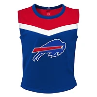 Girls Toddler Royal Buffalo Bills Spirit Cheer Two-Piece Cheerleader Set with Bloomers