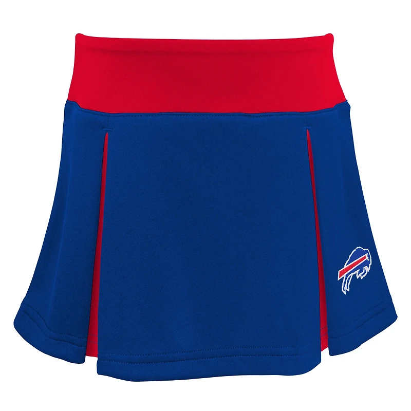 Girls Toddler Royal Buffalo Bills Spirit Cheer Two-Piece Cheerleader Set with Bloomers