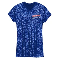 Robe à col en V sequins avec nom et numéro de joueur des Royal Buffalo Bills Josh Allen pour filles