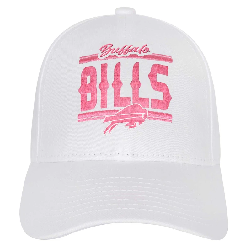 Girls Youth Buffalo Bills All White Structured Adjustable Hat
