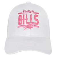 Girls Youth Buffalo Bills All White Structured Adjustable Hat