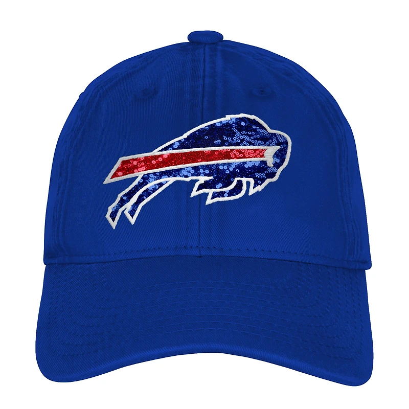 Girls Youth Outerstuff Royal Buffalo Bills Gridiron Adjustable Hat