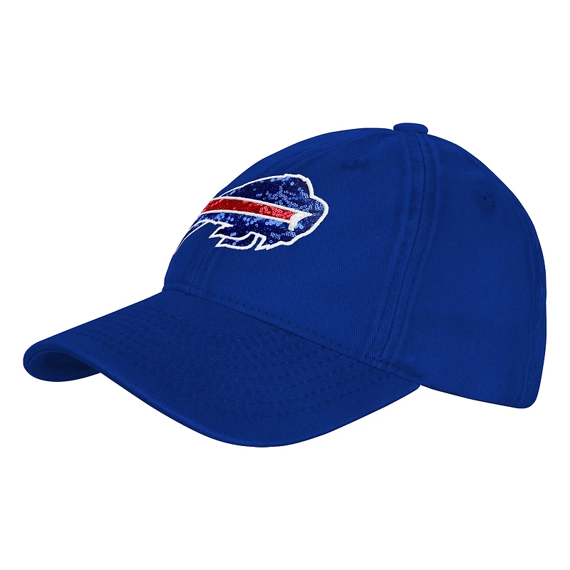 Girls Youth Outerstuff Royal Buffalo Bills Gridiron Adjustable Hat