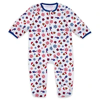Infant & Newborn WEAR by Erin Andrews Buffalo Bills Holiday Full-Zip Sleeper Bib Set