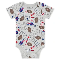 Infant & Newborn WEAR by Erin Andrews Buffalo Bills Three-Piece Turn Me Around Bodysuits Pant Set