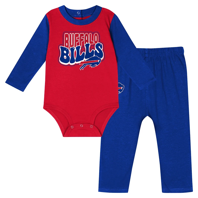 Infant Buffalo Bills Double Up Long Sleeve Bodysuit and Pants Set