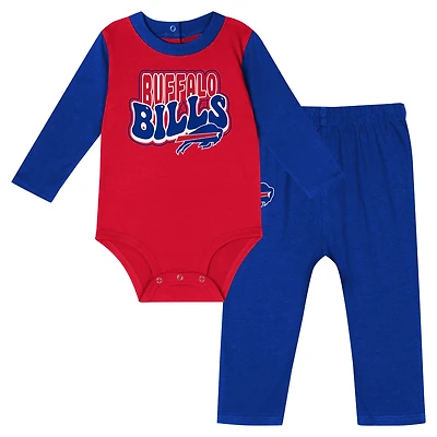 Infant Buffalo Bills Double Up Long Sleeve Bodysuit and Pants Set