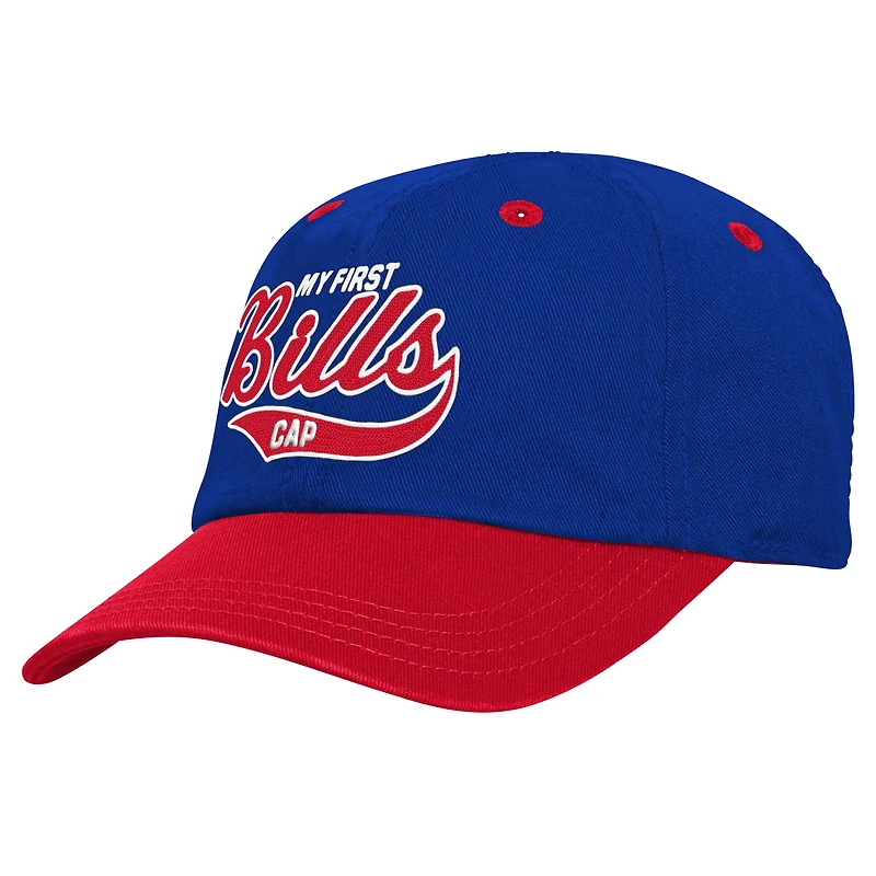 Casquette souple et souple My First Tail Sweep pour bébé Royal/Red Buffalo Bills