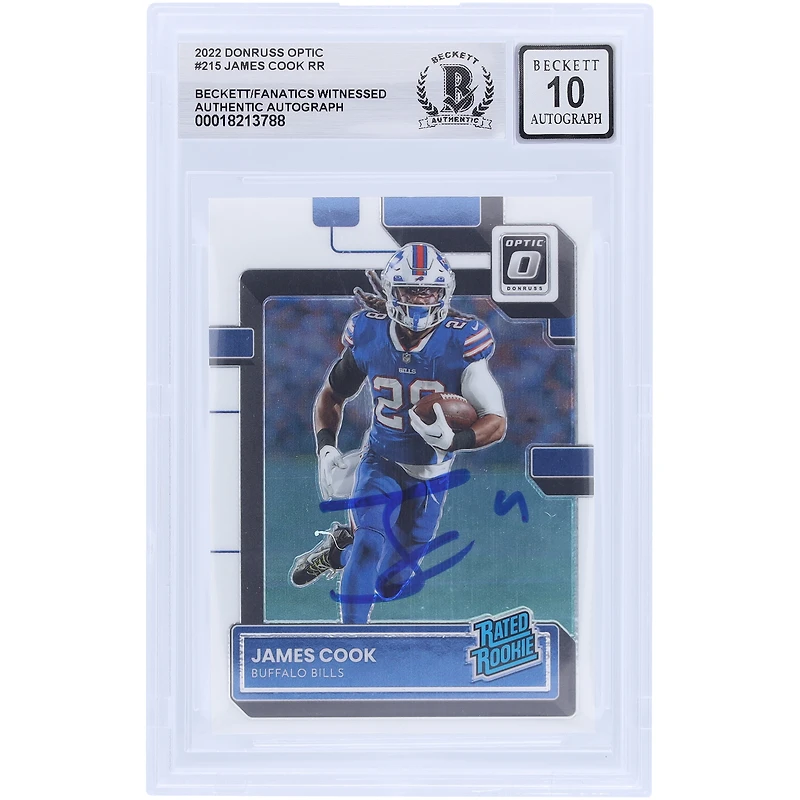 V106832 Bills James Cook Buffalo Bills Autographié 2022 Panini Donruss Optic #4 #215 Beckett Fanatics Witnessed Authenticated 10 Rookie Card 4 James Cook AUT PAA TRADING CARDS 45867 AUTTRC CA01F08285 #26