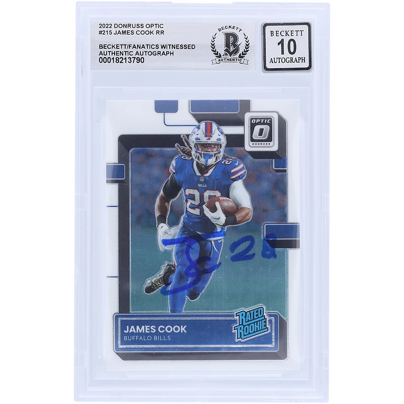 V106832 Bills James Cook Buffalo Bills Autographié 2022 Panini Donruss Optic #28 #215 Beckett Fanatics Witnessed Authenticated 10 Rookie Card 4 James Cook AUT PAA TRADING CARDS 45867 AUTTRC CA01F08288 #29