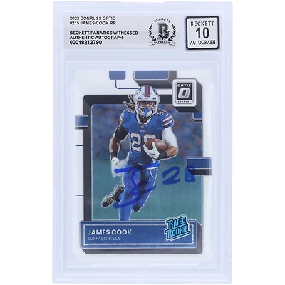 V106832 Bills James Cook Buffalo Bills Autographié 2022 Panini Donruss Optic #28 #215 Beckett Fanatics Witnessed Authenticated 10 Rookie Card 4 James Cook AUT PAA TRADING CARDS 45867 AUTTRC CA01F08288 #29