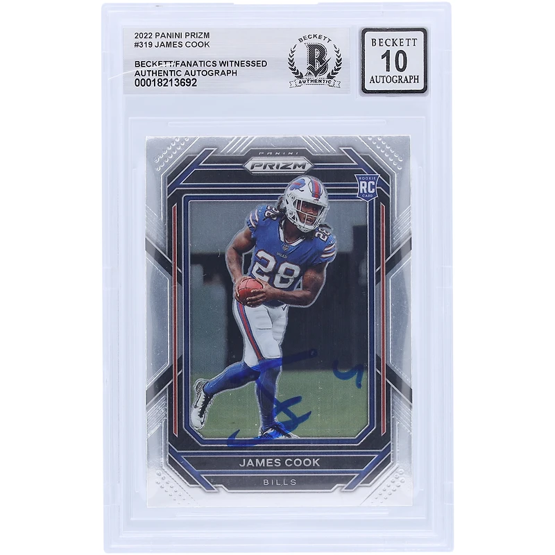 V106832 Bills James Cook Buffalo Bills Autographié 2022 Panini Prizm #4 #319 Beckett Fanatics Witnessed Authenticated 10 Rookie Card 4 James Cook AUT PAA TRADING CARDS 45867 AUTTRC CA01F08291 #32