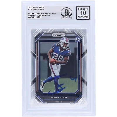 V106832 Bills James Cook Buffalo Bills Autographié 2022 Panini Prizm #4 #319 Beckett Fanatics Witnessed Authenticated 10 Rookie Card 4 James Cook AUT PAA TRADING CARDS 45867 AUTTRC CA01F08291 #32