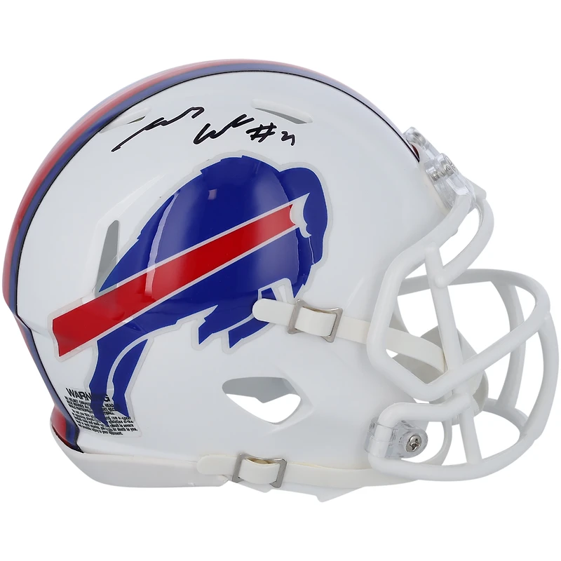Casque Riddell Speed Mini autographié par James Cook Buffalo Bills