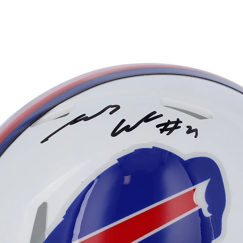 Casque Riddell Speed Mini autographié par James Cook Buffalo Bills