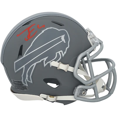 Mini-casque Riddell Slate Speed autographié par James Cook III des Buffalo Bills