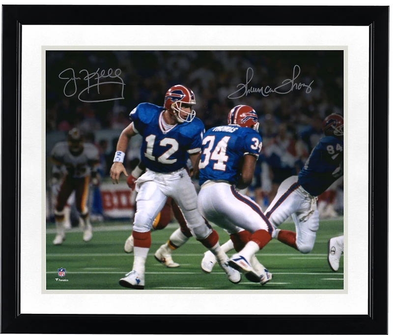 Jim Kelly & Thurman Thomas Buffalo Bills Autographed 16" x 20" Handoff Photograph