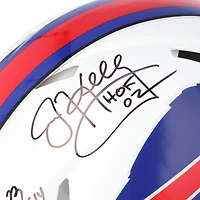 Jim Kelly, Andre Reed & Thurman Thomas Buffalo Bills Autographed Riddell Speed Authentic Helmet with Multiple HOF Inscriptions