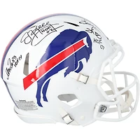Jim Kelly, Andre Reed & Thurman Thomas Buffalo Bills Autographed Riddell Speed Authentic Helmet with Multiple HOF Inscriptions