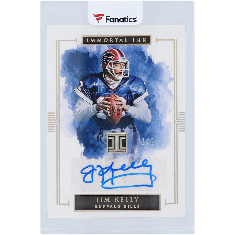 Jim Kelly Buffalo Bills Autographed 2016 Panini Impeccable Gold #11 #1/5 Card
