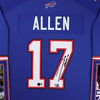 Maillot de jeu Nike Royal encadré de luxe autographié par Josh Allen des Buffalo Bills
