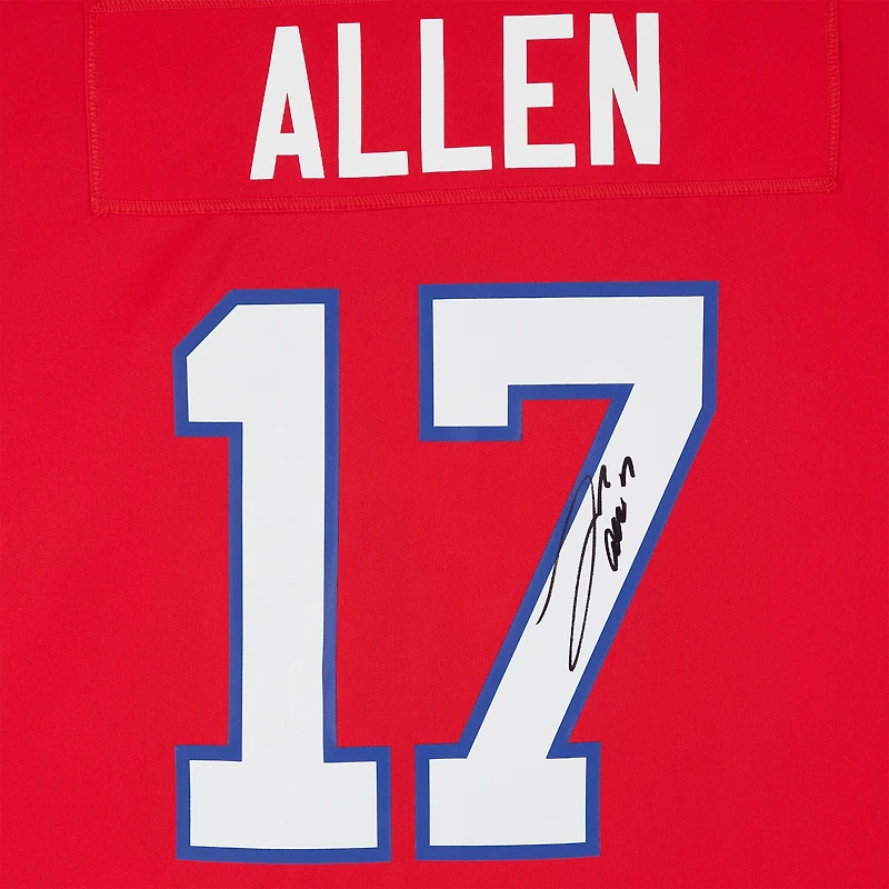 Josh Allen Buffalo Bills Autographed Nike Red Game Jersey