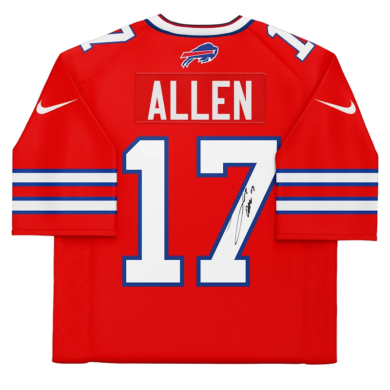 Josh Allen Buffalo Bills Autographed Nike Red Game Jersey