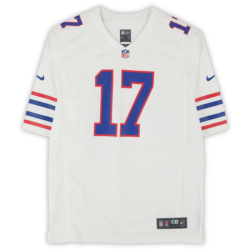 Josh Allen Buffalo Bills Autographed Nike White Throwback Game Jersey