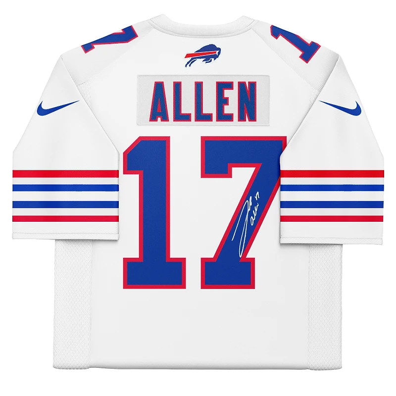Josh Allen Buffalo Bills Autographed Nike White Throwback Game Jersey
