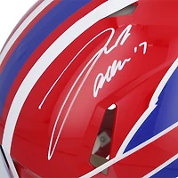 Casque authentique de vitesse autographié par Josh Allen Buffalo Bills Riddell 2021-présent