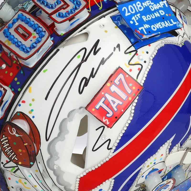 Casque Riddell Speed Authentic 2021-présent, autographié par Josh Allen (Buffalo Bills) - Illustration de Charles Fazzino - WN55916222