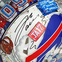 Casque Riddell Speed ​​Authentic 2021-présent, autographié par Josh Allen (Buffalo Bills) - Illustration de Charles Fazzino - WN55916222