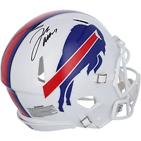Casque authentique de vitesse autographié par Josh Allen Buffalo Bills Riddell 2021-présent