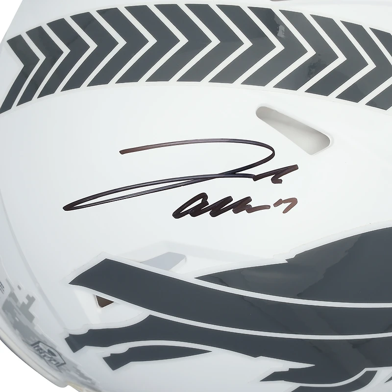 Josh Allen Buffalo Bills Autographed Riddell 2024 Salute To Service Speed Authentic Helmet 