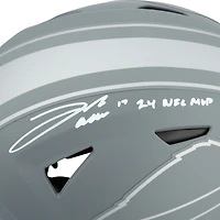 Josh Allen Buffalo Bills Autographed Riddell 2024 Slate Speed Flex Authentic Helmet with "2024 NFL MVP" Inscription 
