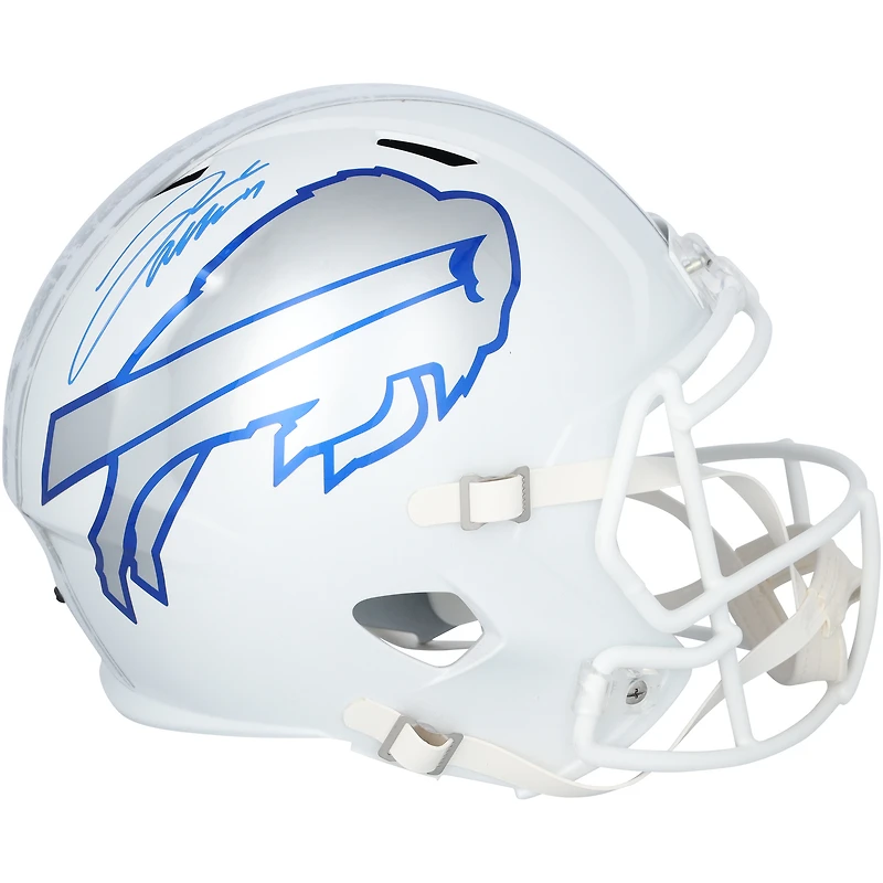 Casque réplique Riddell Rivalry Speed 2025 autographié par Josh Allen des Buffalo Bills